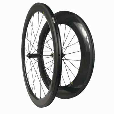 700C Carbon Wheels 25mm Width 50mm 88mm Depth Mixed Wheelset for Road Cycling