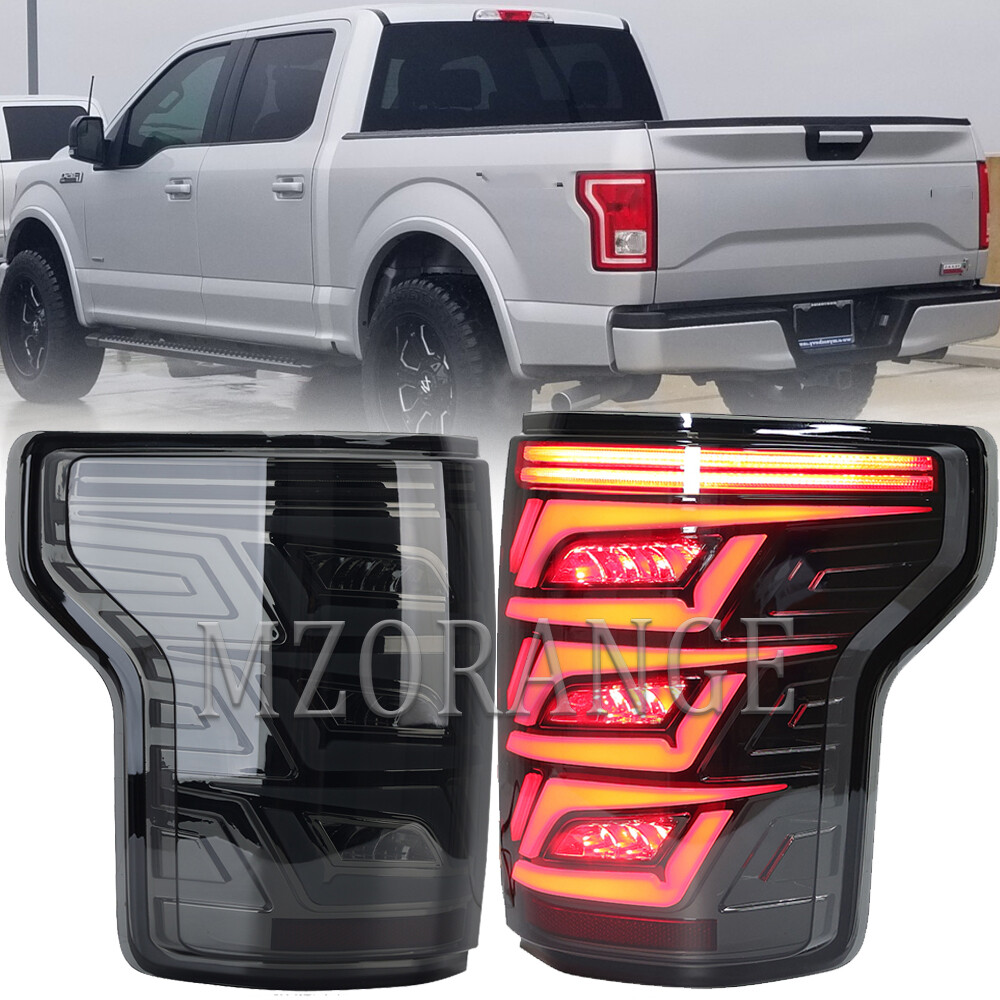 Smoked LED Tail Lights Rear Lamps Brake For Ford F150 F-150 2015 2016 2017-2020