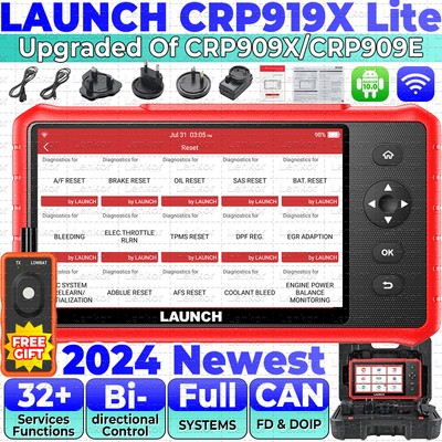 2024 LAUNCH X431 CRP919X LITE Car Bidirectional Diagnostic Scanner K~e~y Coding
