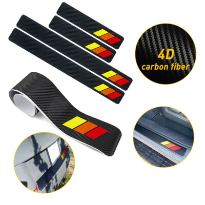 Rubber Car Rear Bumper Protector Trim Strip Trunk Sill Guard Scratch Pad Cover