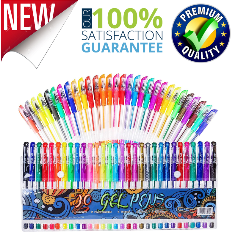 Gel Pens Coloring Books 30 Colors Marker Colored Pen W/40% M