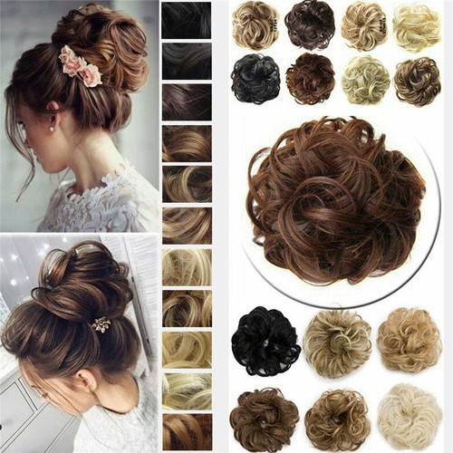 Messy Wavy Curly Hair Scrunchies Bun Wrap Hair Scrunchies Lady