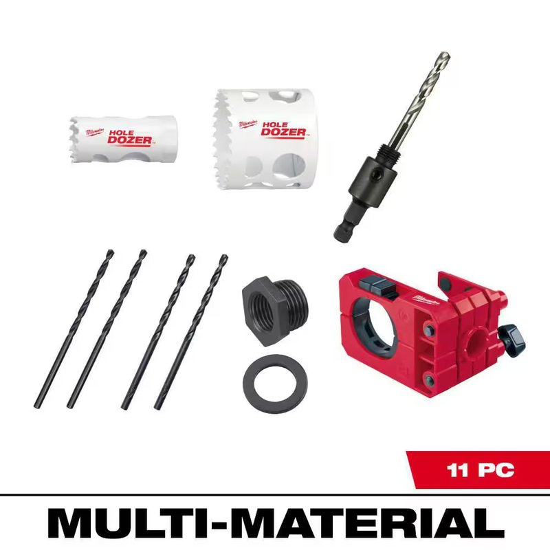 Milwaukee Door Lock Installation Kit Hole Saw Bi Metal Deadbolt Drill Set Wood