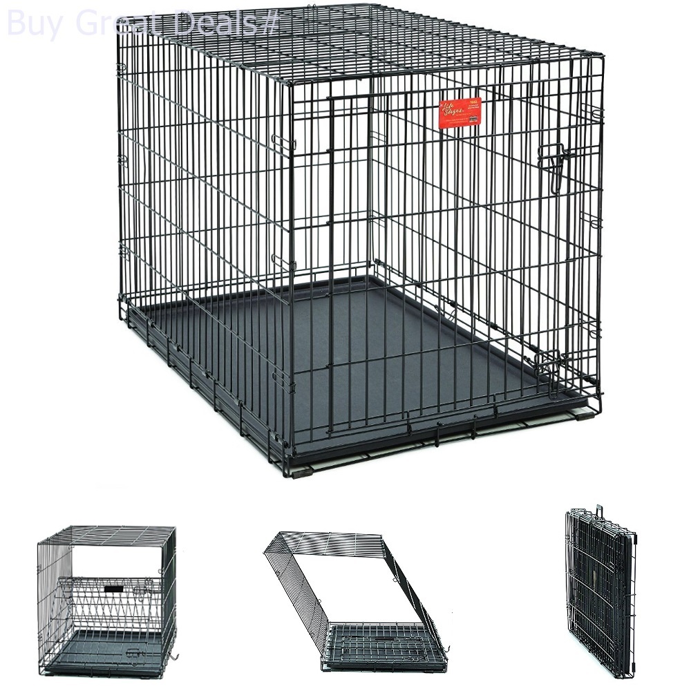 Midwest Life Stages 42 Inch SingleDoor Folding Metal Large Dog Crate