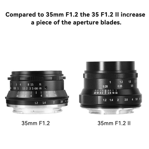 7Artisans 35mm F1.2 Mark II MF Large Aperture Lens for Fujifilm X