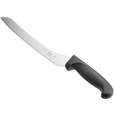 Choice 9'' Offset Serrated Edge Bread Knife with Black Handle