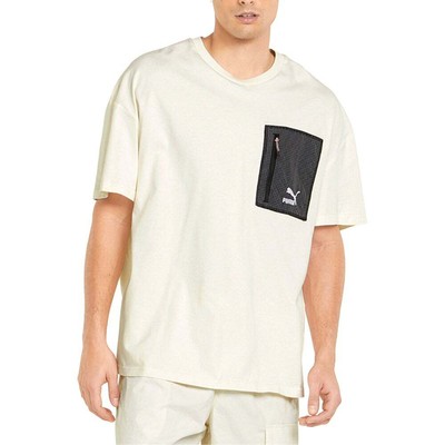 

Puma Hill Camp Pocket Crew Neck Футболка с коротким рукавом Мужские повседневные топы размера  5, Off white, Puma Hill Camp Pocket Crew Neck Short Sleeve T-Shirt