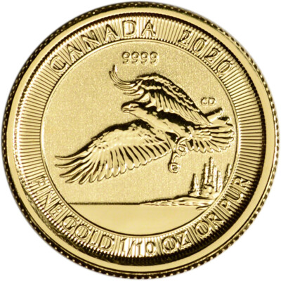 2020 Canada Gold Bald Eagle 1/10 oz $5 - BU