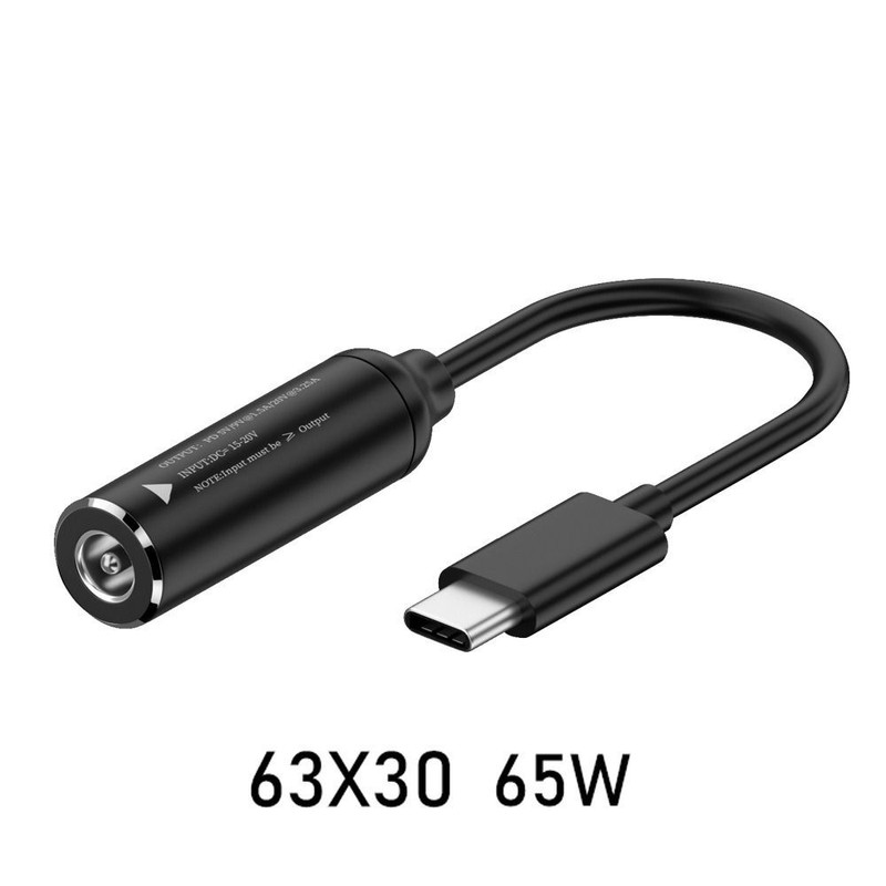 Connector PD 65W Converter Power Adapter DC to Type C For Xiaomi/Samsung/Lenovo