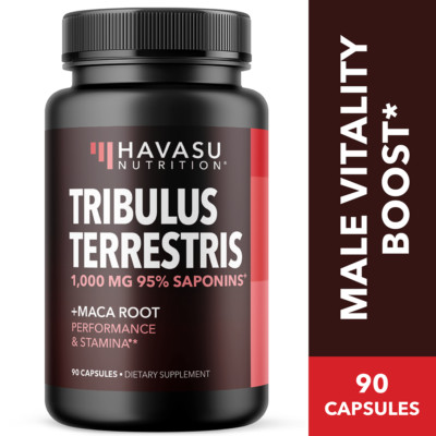 Havaasu Tribulus Terrestris Capsules to Boost Male Vitality Increase, 90 ct