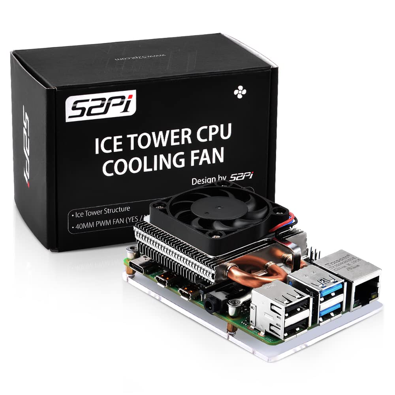 4 Fan Raspberry Pi Ultra Thin Ice Tower Cooler Raspberry Pi Pwm ...
