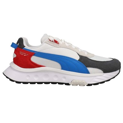 

Puma Wild Rider Rollin Lace Up Youth Boys Белые кроссовки Повседневная обувь 382028-0, Белый, Puma Wild Rider Rollin' Lace Up Youth