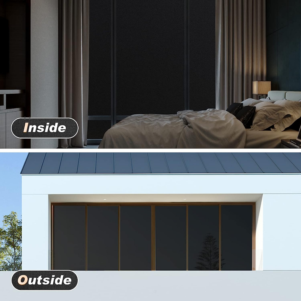 rabbitgoo Blackout Window Film Privacy Static Cling Home Glass Tint Stickers