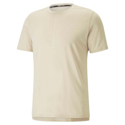 

Puma Studio Yogini Lite Crew Neck Short Sleeve Athletic TShirt Mens Beige Casual, Бежевый, Puma Studio Yogini Lite Crew Neck Short Sleeve Athletic TShirt