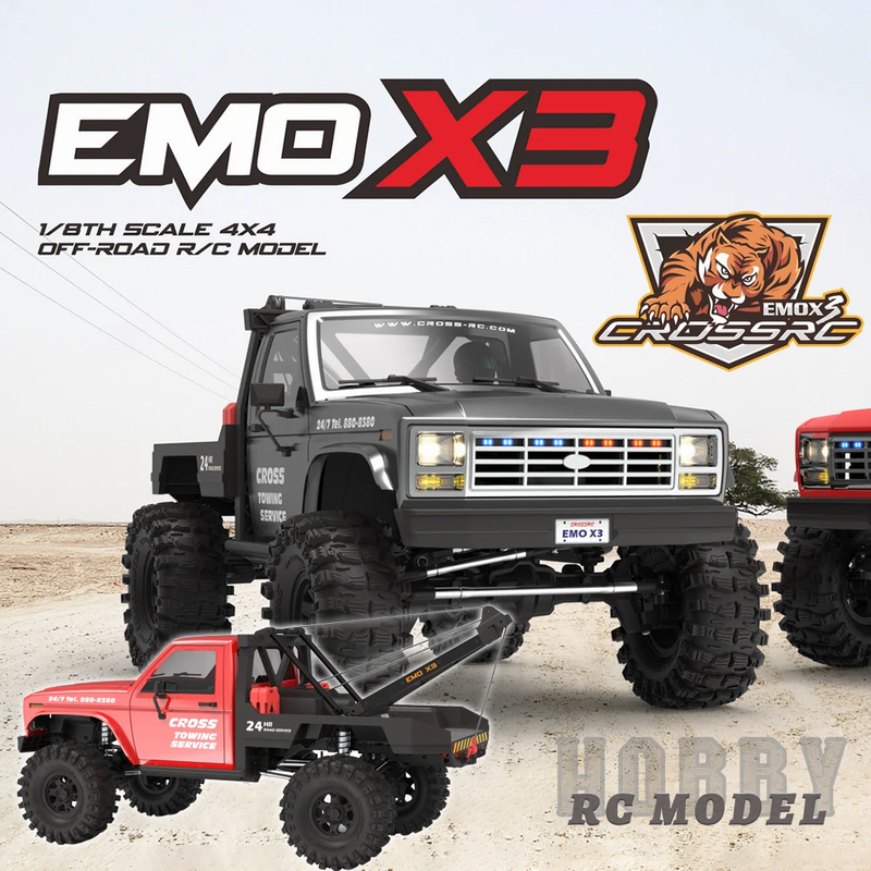 Crawler Crossrc Emo X3 Off-road 4x4 Tow Truck Rescue Vehicle 1:8 Electric