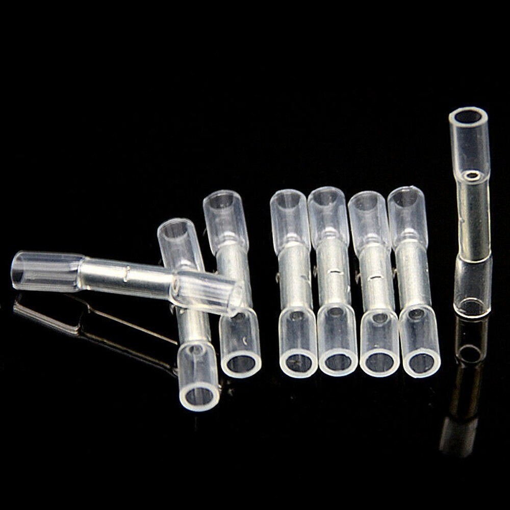 50PCS 2624AWG Heat Shrink Wire Connector Butt Splice Waterproof Terminals White eBay