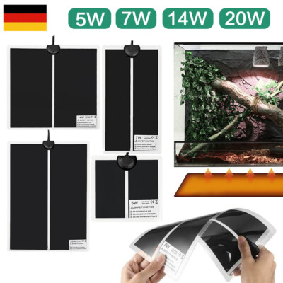 Heizmatte wahlweise 5W 7W 14W 20W Heizmatten Terrarium Heizung DE	