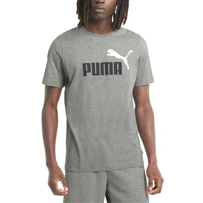 

Puma Ess 2 Col Logo Футболка с круглым вырезом и короткими рукавами Большой высокий мужской серый повседневный топ, Grey, Puma Ess 2 Col Logo Crew Neck Short Sleeve T-Shirt Big Tall