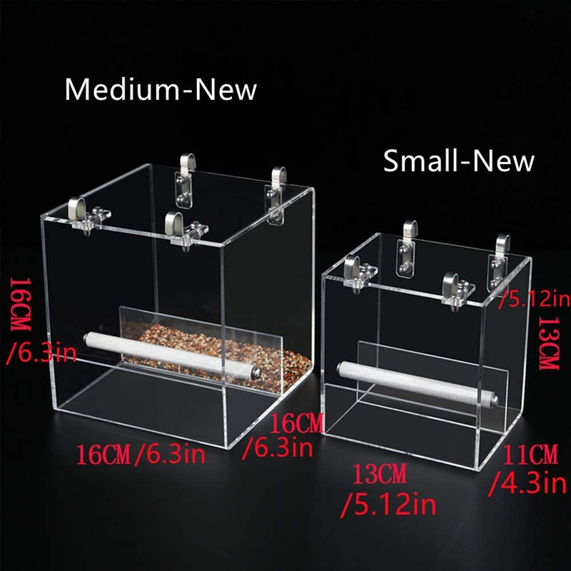 Automatic Bird Feeder No Mess Bird Cage Pet Feeder Seed Food Container for Parak