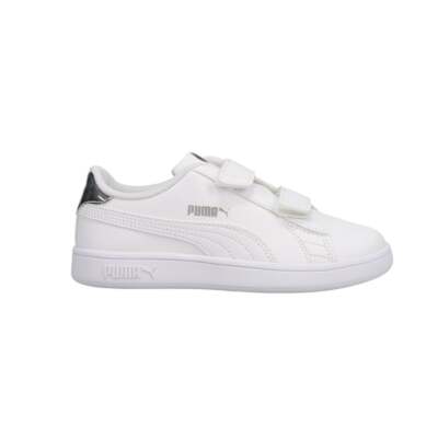 

Кроссовки Puma Smash V2 Mirror Metallic V для маленьких девочек, размер 3 M, повседневная обувь, 38, Белый, Puma Smash V2 Mirror Metallic V Toddler