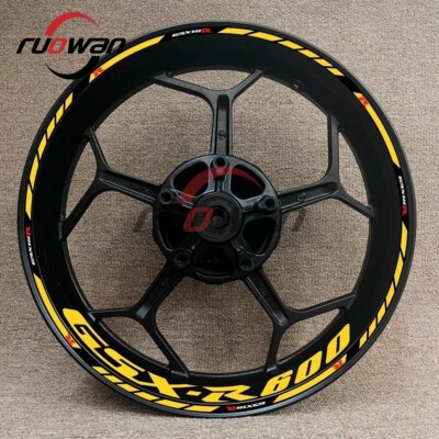 Wheel Hub Rim Decorative Decal Reflective Sticker For Suzuki GSXR600 GSX-R 600