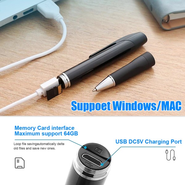 1080P HD WiFi Pocket Pen Camera Hidden Cam Mini Video Recorder DVR Security USB - Image 10