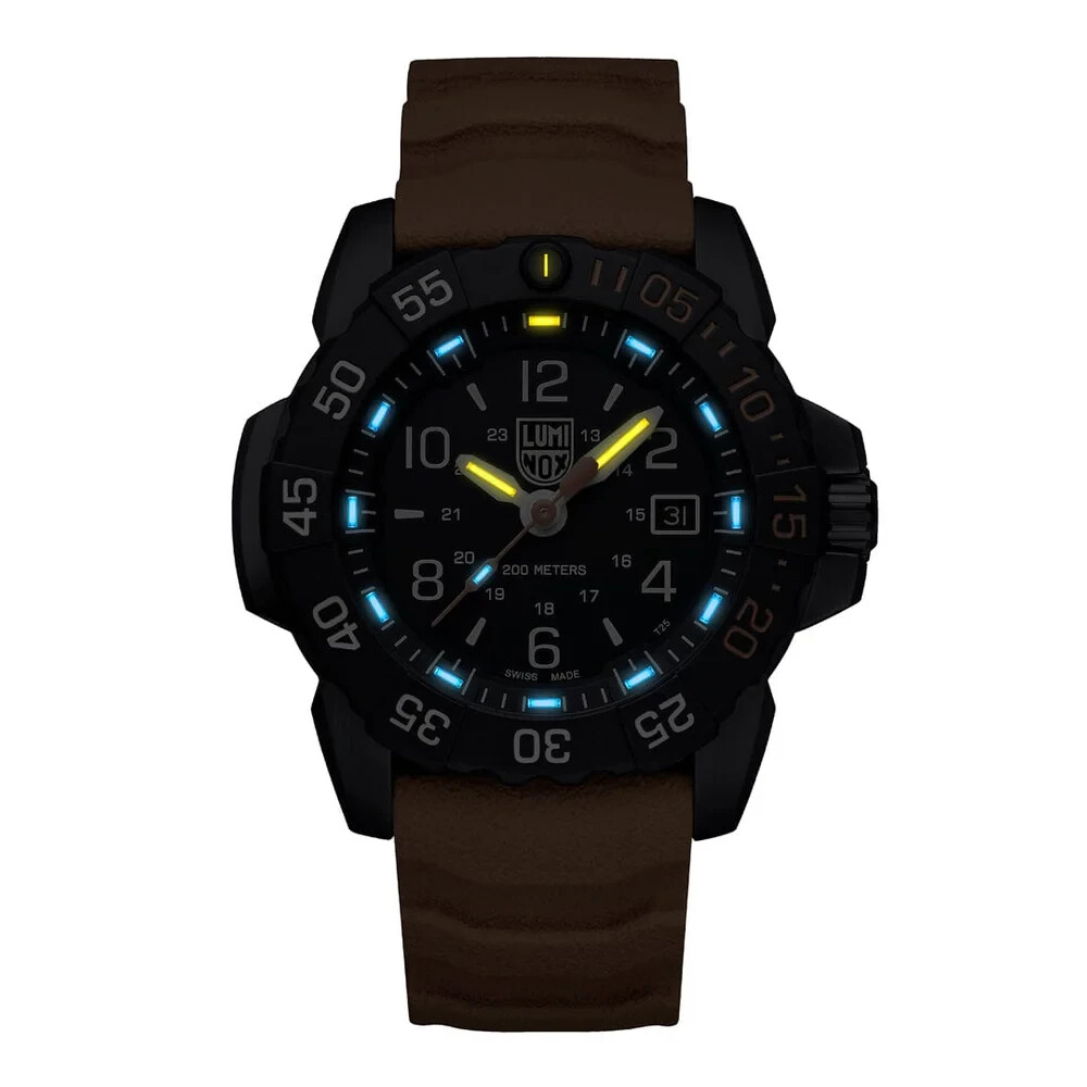 Pre-owned Luminox Navy Seal Foundation Back To The Blue Diver Watch 45mm Xs.3253.cbnsf.set