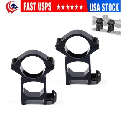 2pack High Profile 1'' Scope Ring Aluminum Scope Mount for  Picatinny Rail Hunt