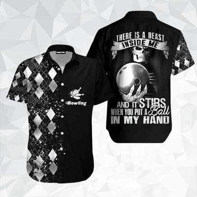 There Is A Beast Inside Me Silver Bowling Hawaiian Shirt Trendzontee