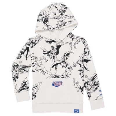 

Puma Justice League Ctn Fleece Aop Pullover Hoodie Boys White Casual Outerwear 8, Белый, Puma Justice League Ctn Fleece Aop Pullover Hoodie