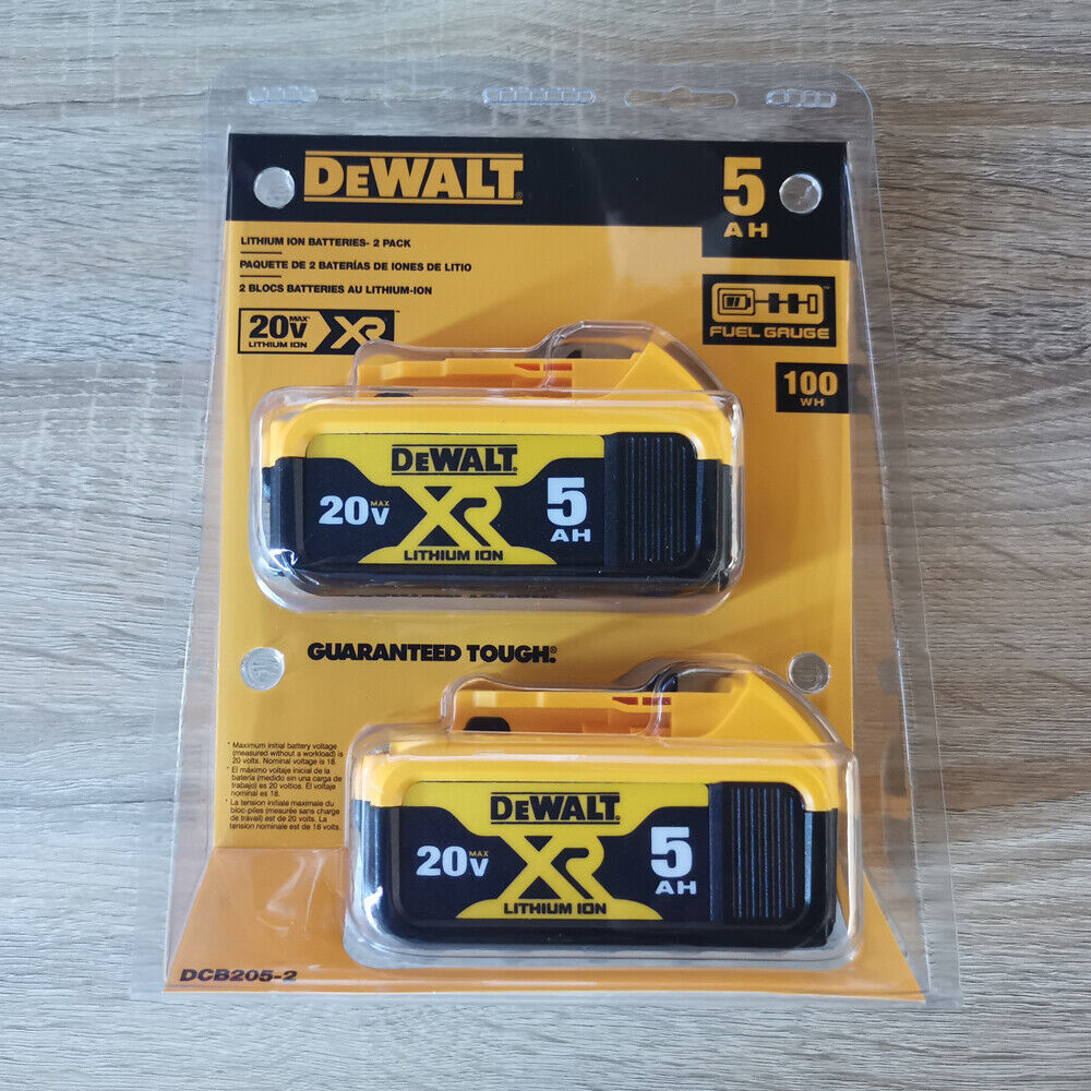 2 PACK DEWALT DCB205 20V MAX 5AH Li-Ion Battery NEW