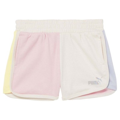 

Puma Luminous Pack Ctn French Terry Colorblocked Short Girls Pink Casual Athleti, Розовый, Puma Luminous Pack Ctn French Terry Colorblocked Short