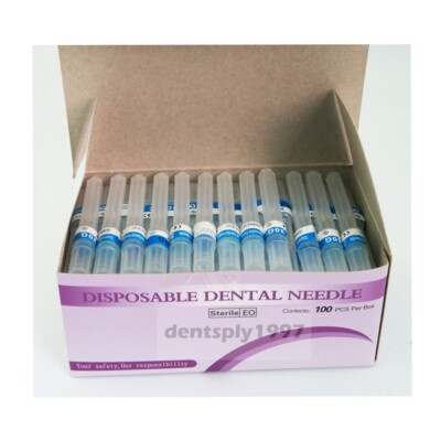 100pcs Dental Anesthesia Disposable Needles Sterile 13/16/21/25MM 30G