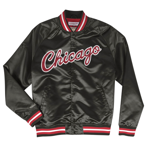 

Mitchell - Ness Легкая Атласная Куртка Мужская Черная Повседневная Спортивная Верхняя Одежда ST, Черный, Mitchell - Ness Lightweight Satin Jacket