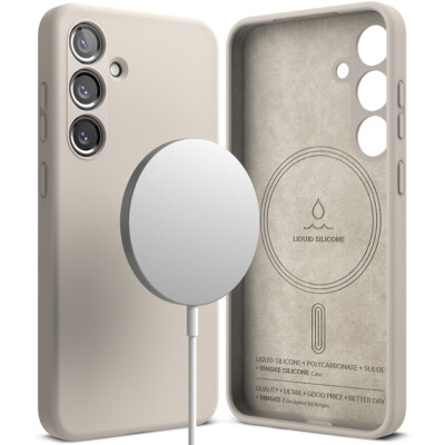 For  Galaxy S24 Ultra / S24 Ringke [Silicone Magnetic] Case Soft MagSafe Cover