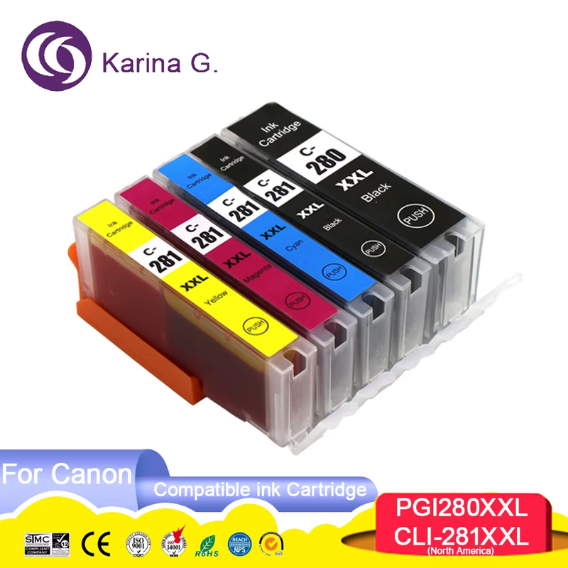 PGI 280 XL 281 PGI-280 PGI280 CLI-281 CLI281 Premium Compatible Inkjet Ink Cartr