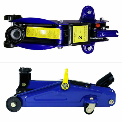 ::2 Tont Low Profile Hydraulic Trolley Floor Jack Stand + 3 Ton Axle Stand Lift 
