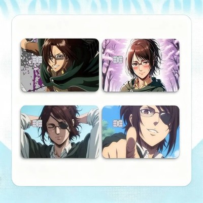 Hange Zoe Attack On Titan Anime Credit Card HD Stickers Small Chip Waterproof