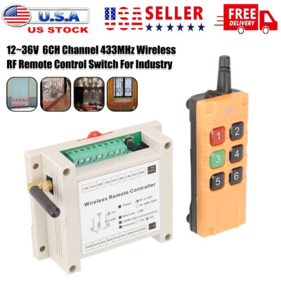  12V 24V 36V 6CH Channel 433MHz Wireless RF Remote Control Control Switch Relay#