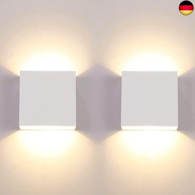 CHEVVY 2 Stück LED Wandleuchte Innen Weiße 7W Moderne LED Wandleuchte Up and D