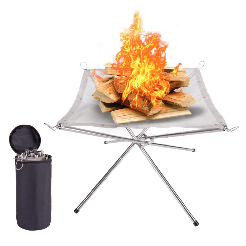 Foldable Fire Pit Disassemble Outdoor Backyard Heating ...