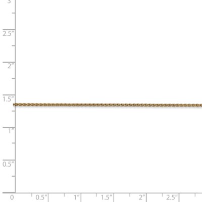 Pre-owned Superdealsforeverything Real 14kt Yellow Gold 20 Inch 1.2mm Parisian Wheat With Lobster Clasp Chain