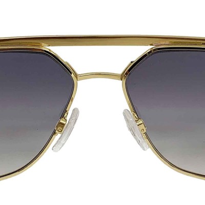 Pre-owned Cazal Sunglasses  9081 001 62 16 140 Black Gold Grey Gradient Lens 100% Authentic