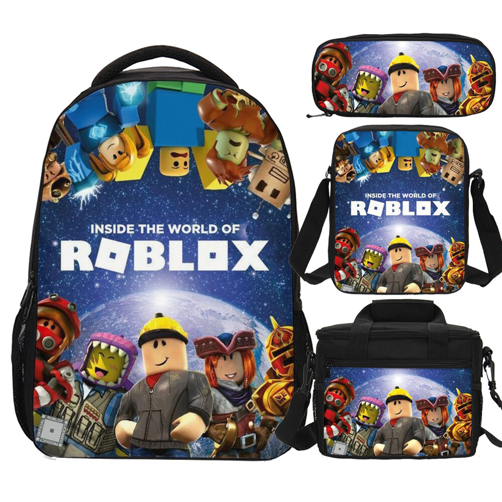 Roblox Space Big School Backpack Insulated Lunch Box Shoulder Bag Pen Case Lot Ebay - amazoncom roblox cool bag backpack student school