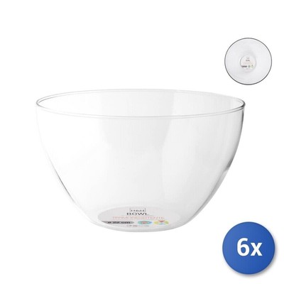 6X Pengo Glass Salad Bowls Diameter 22 Cm Round Transparent 1 Pc
