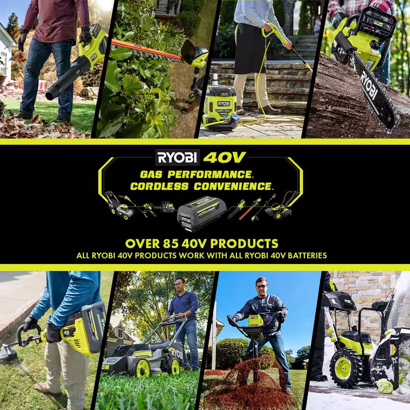 Ryobi 40V 110 MPH 525 CFM Jet Fan Leaf Blower with 4.0 Ah Battery Charger new