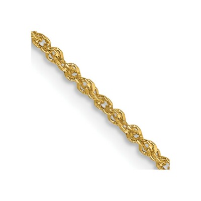 Pre-owned Skyjewelers Real 14kt Yellow Gold 1.3mm Sparkle Singapore Chain; 18 Inch; Lobster Clasp