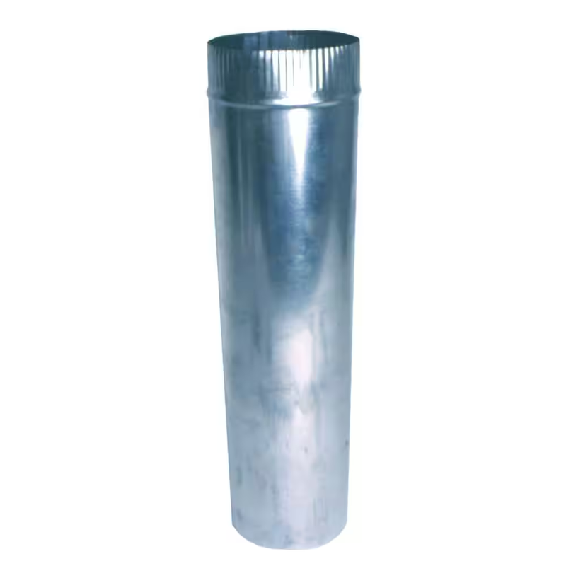 Round Metal Duct Pipe 7in x 2ft 26 Gauge Galvanized HVAC Furnace Vent AC Heater