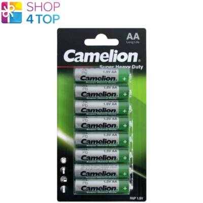 8 Camelion AA Batteries Super Heavy Duty Long Life R6P UM3 1.5V 8BL Exp 2027 New