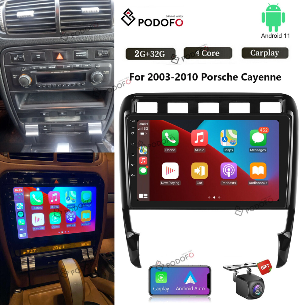 Для Porsche Cayenne 2003-2010 Android 11 9 Автомобильный стерео радио GPS Nav Carplay RDS